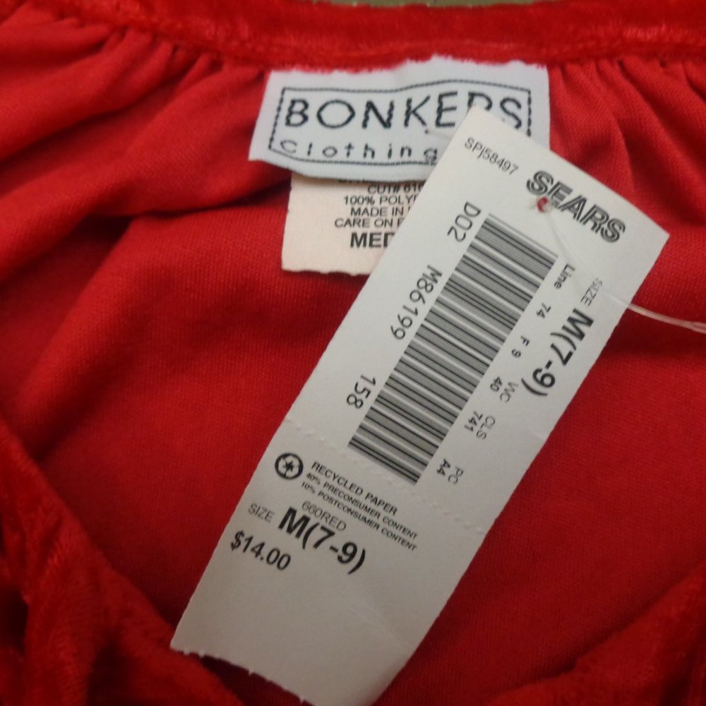 NWT Bonkers Red Bohemian Style Blouse Top - Picture 5 of 5